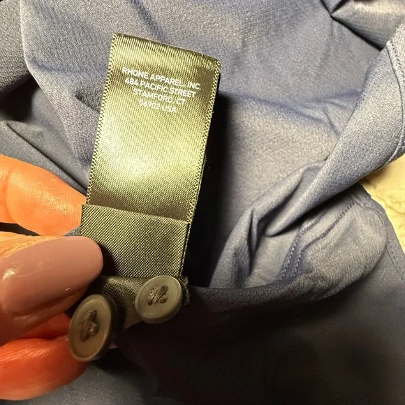 NWT Rhone Commuter Shirt Mens Navy Blue Slim Fit Italian Stretch Size L $138 - Picture 7 of 7